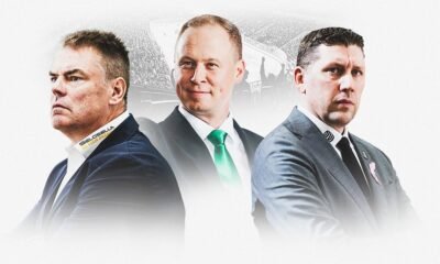 Kauden 2024-2025 kolme parasta valmentajaa. Kuva: Liiga.fi