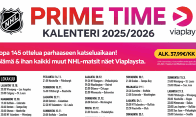 Prime Time kalenteri 2025-2026 sm-liiga.com